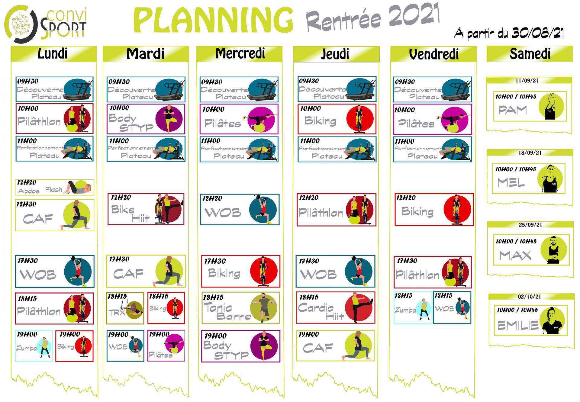 Planning rentree 2022